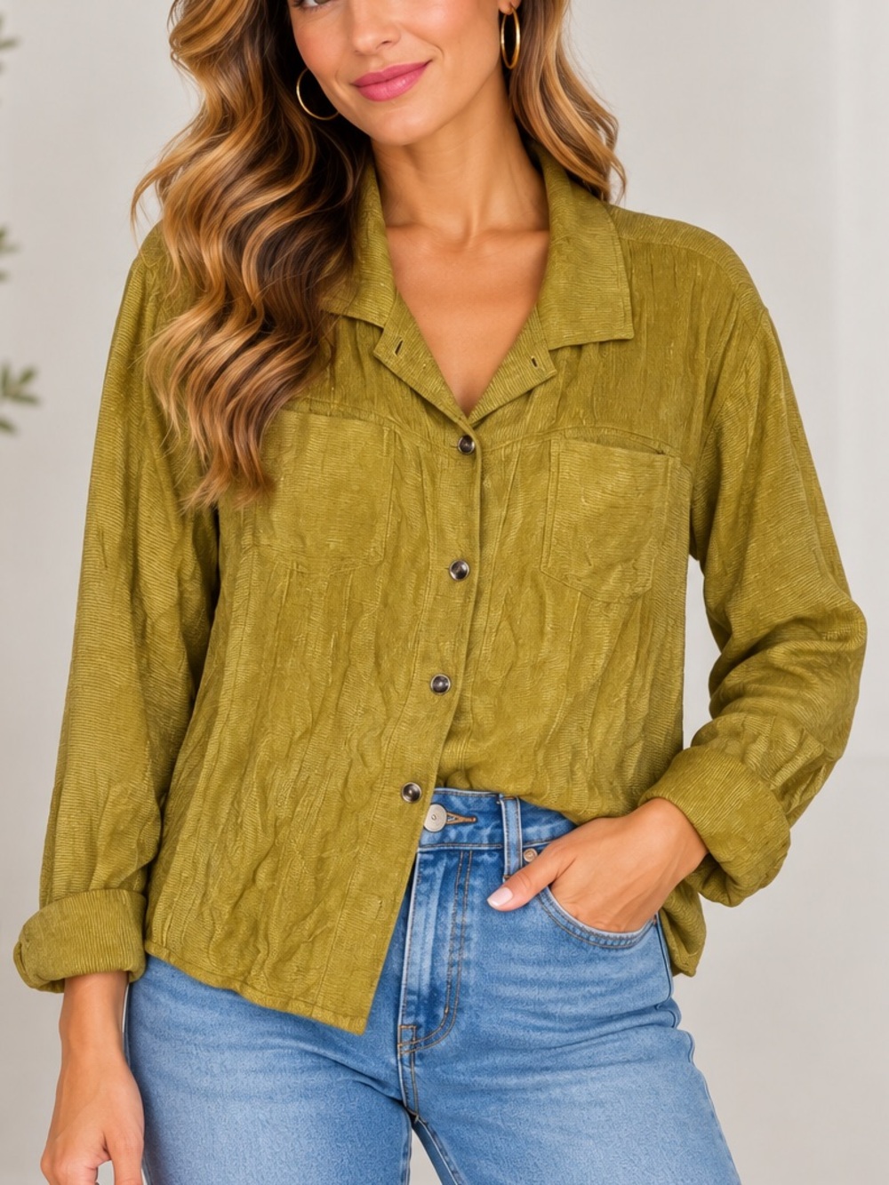 Chico's Silk Blend Shirt Jacket‎